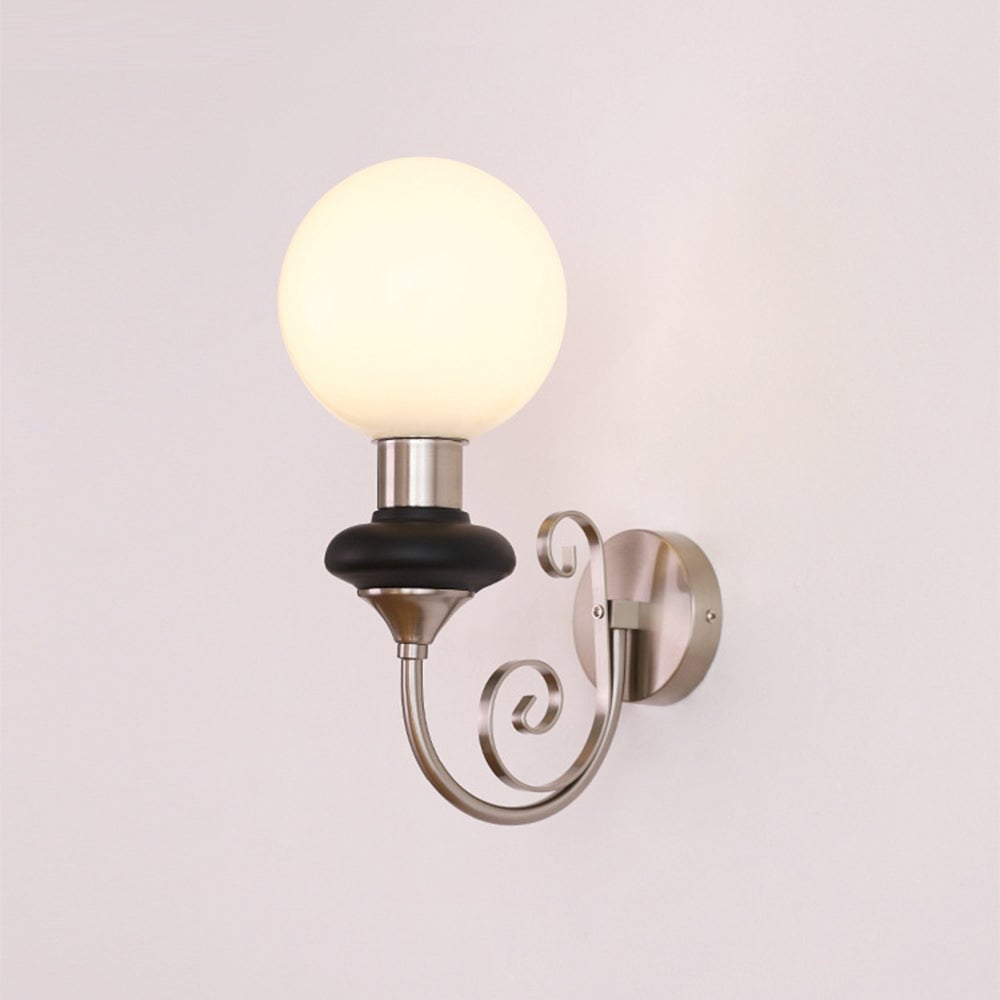 French Retro Glass 1-Light Wall Sconce - Lumpaz