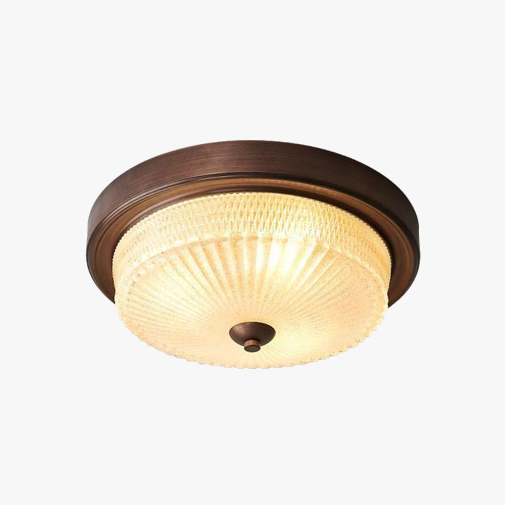 Retro Round Bedroom Ceiling Lamp - Lumpaz