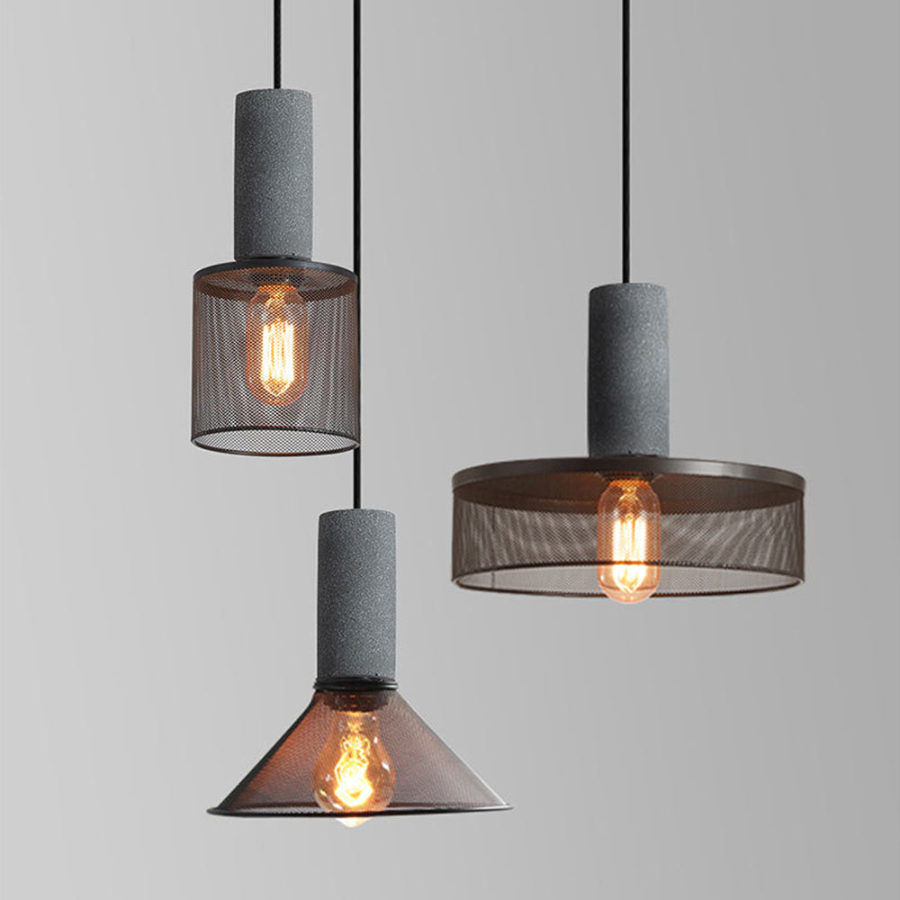 Modern Iron Grey Hanging Light Pendant Lampshade - Lumpaz