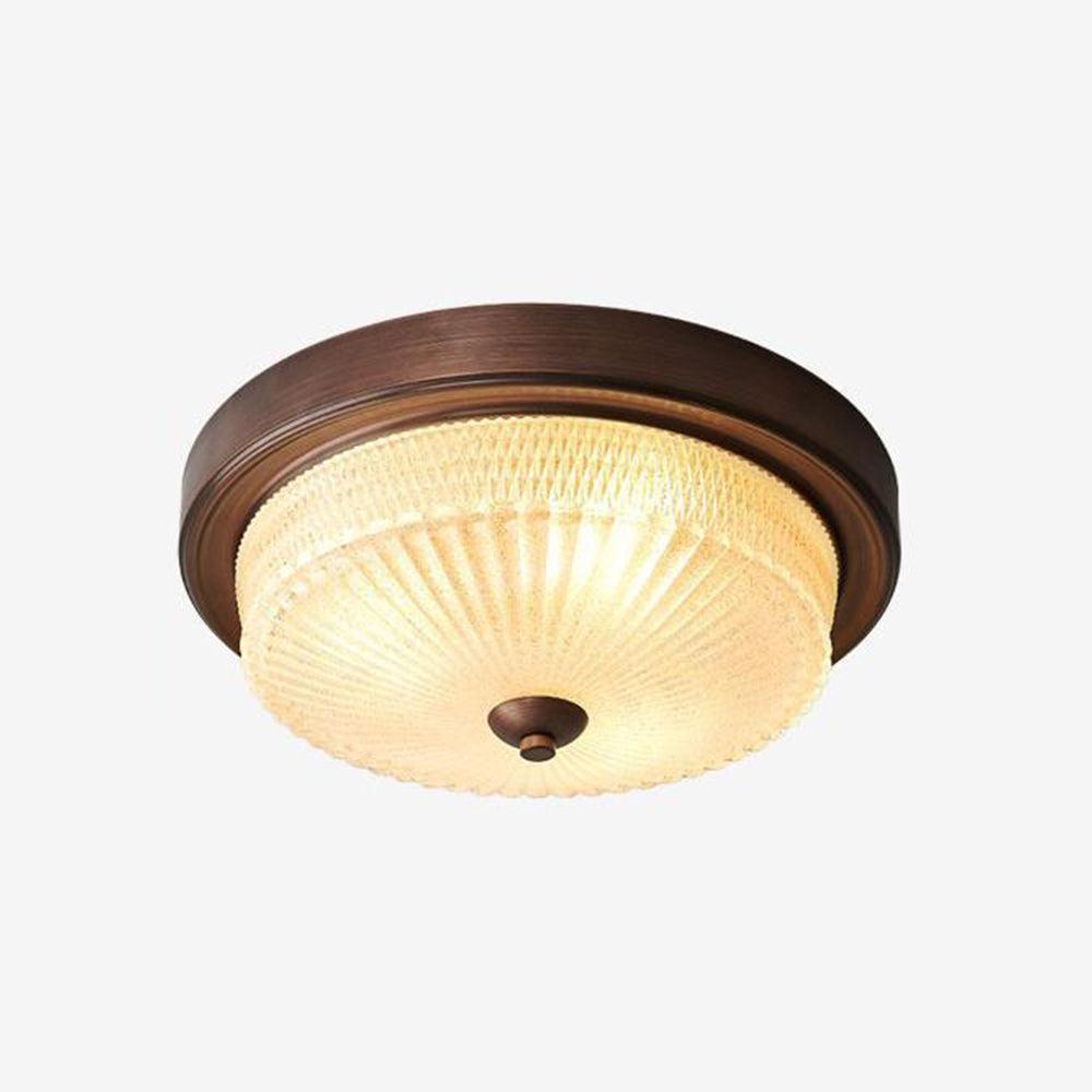 Retro Round Bedroom Ceiling Lamp - Lumpaz