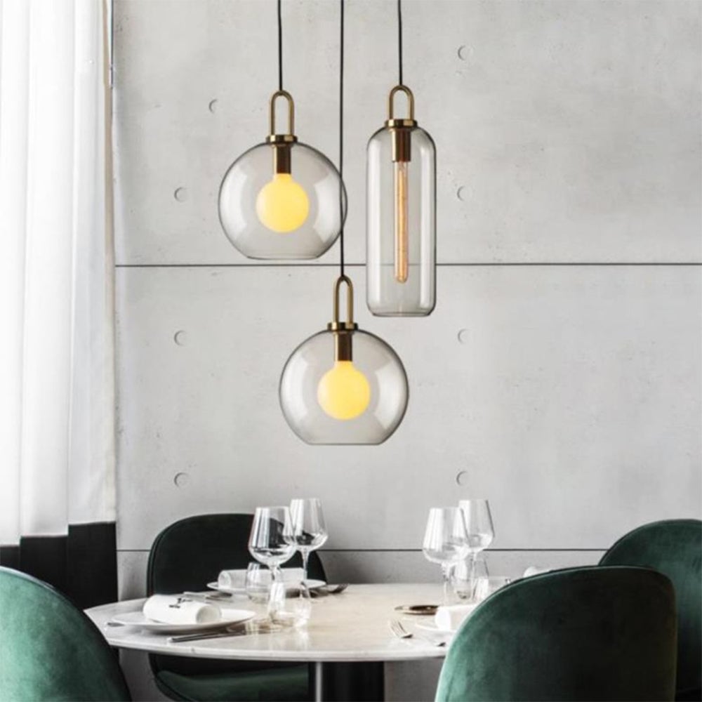 Modern Glass Living Room Pendant Light - Lumpaz