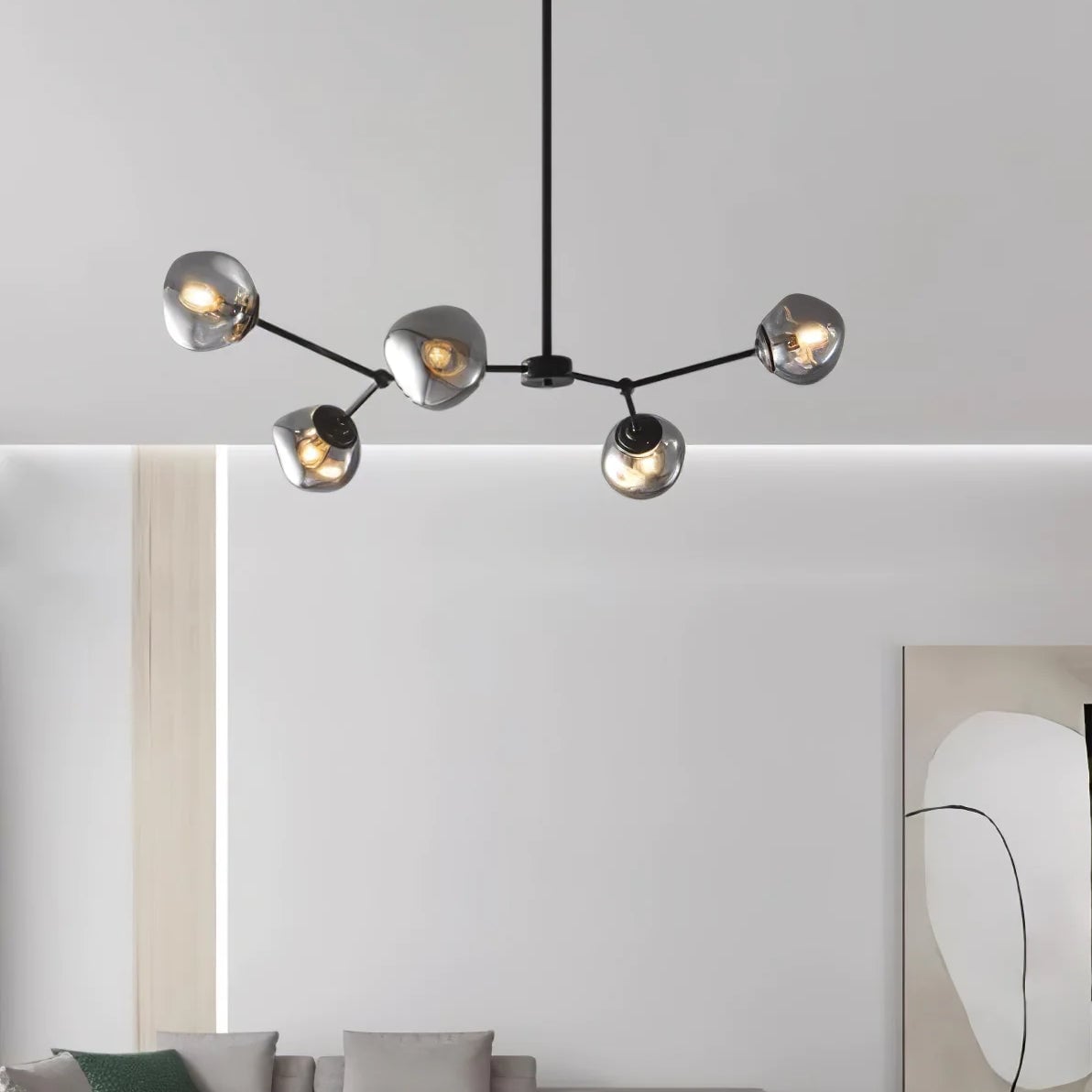 Modern Molecular Lava Glass Living Room Chandelier - Lumpaz