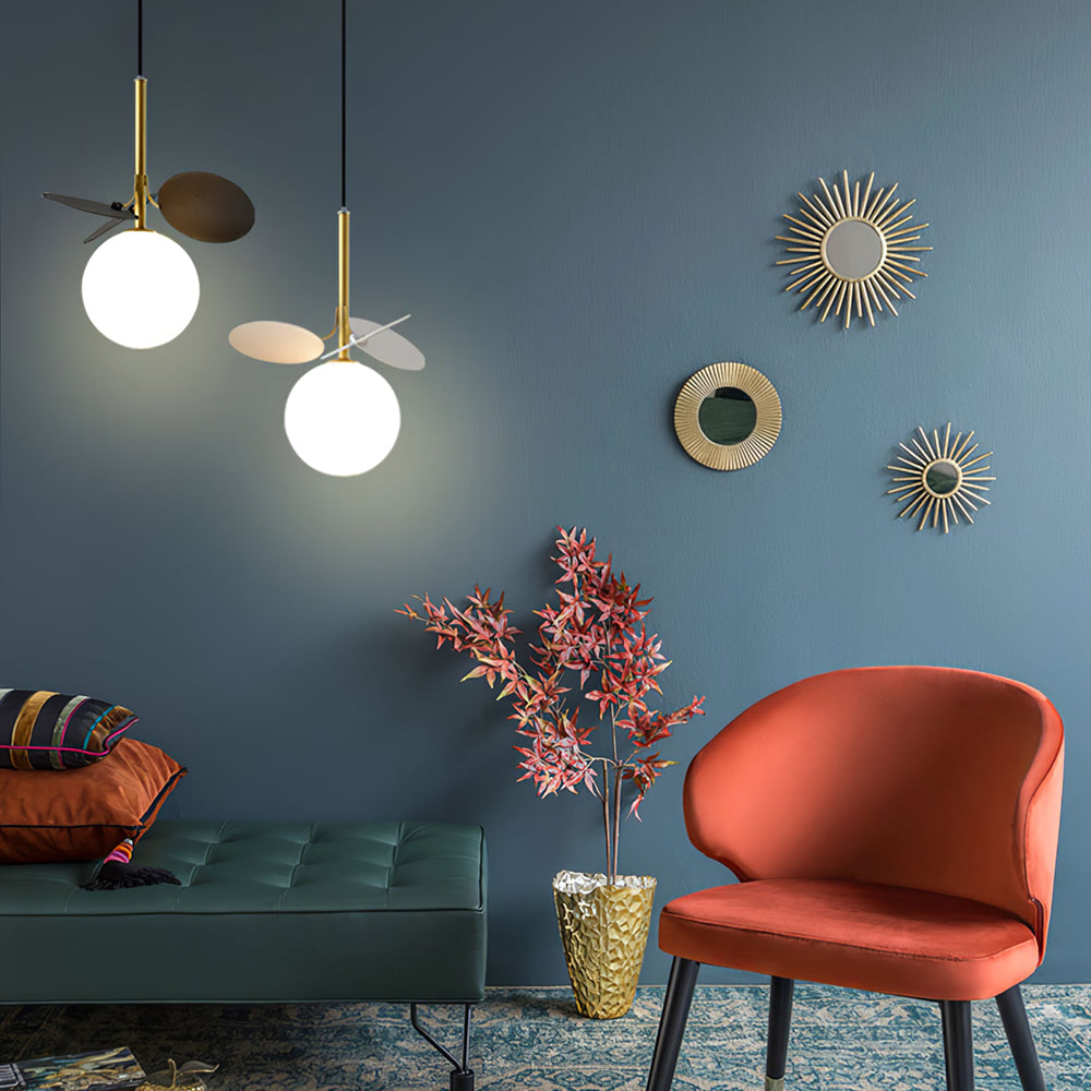 Glass Lampshade Chandelier Personality Art PVC Pendant Light - Lumpaz