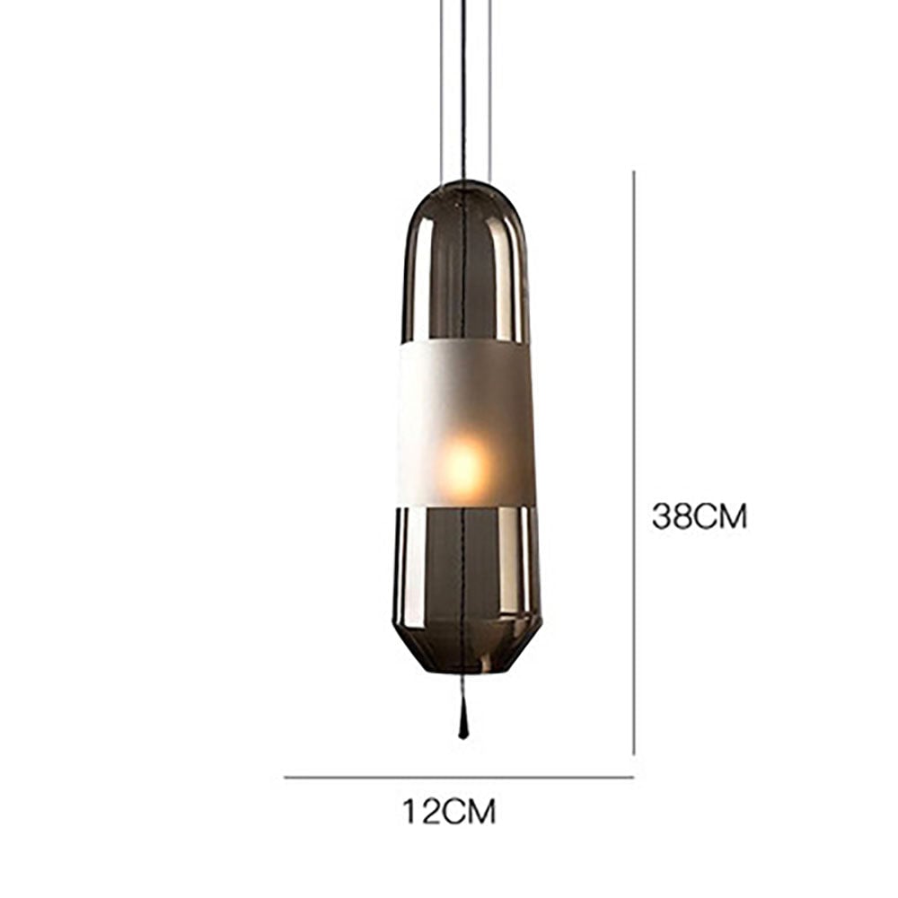 Designer Capsule Shaped Glass Pendant Lamp - Lumpaz