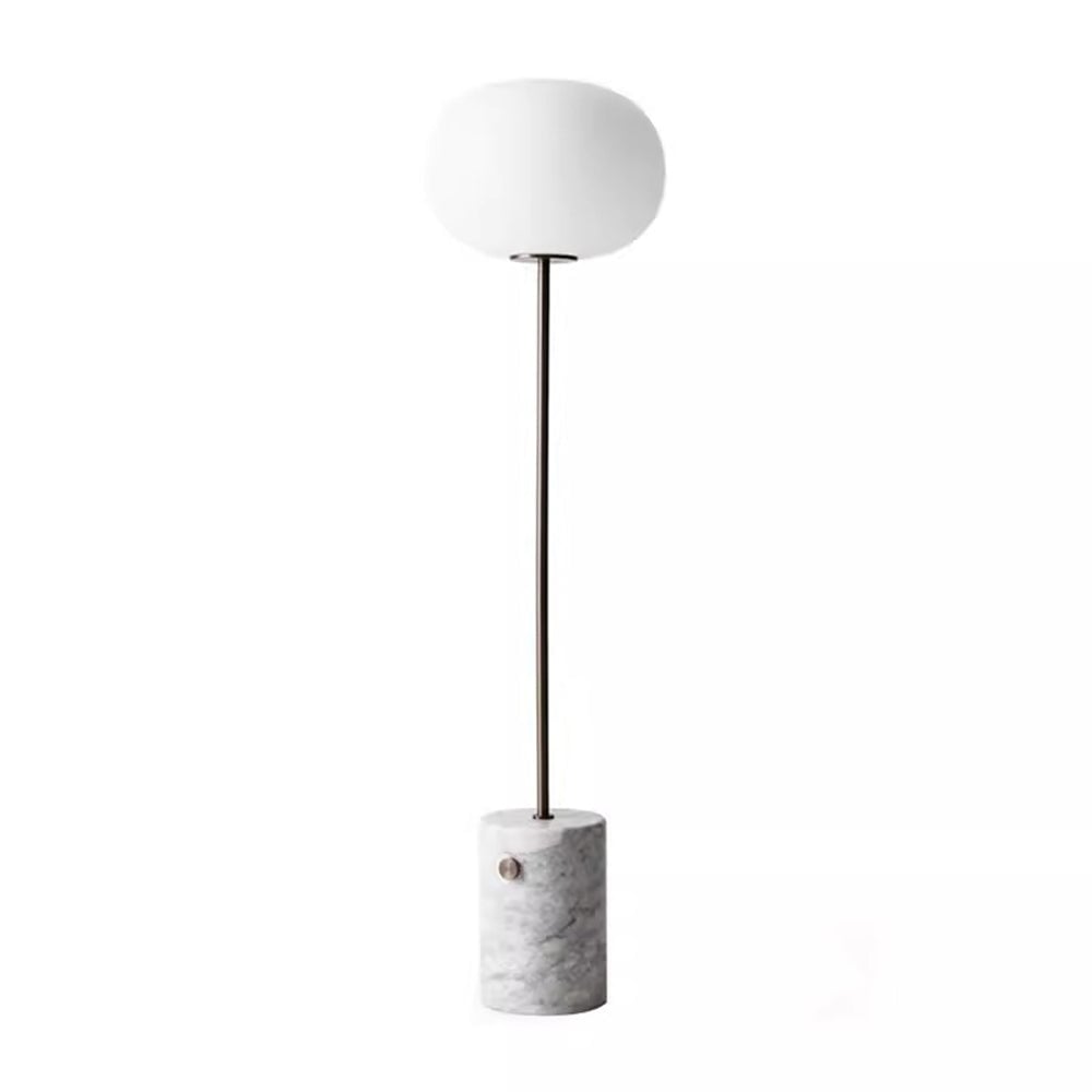 Wabi-sabi Marble Globe Glass Floor Lamp - Lumpaz