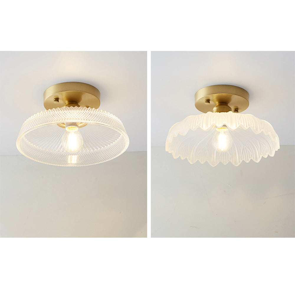 Simple Glass Semi Flush Ceiling Lights - Lumpaz