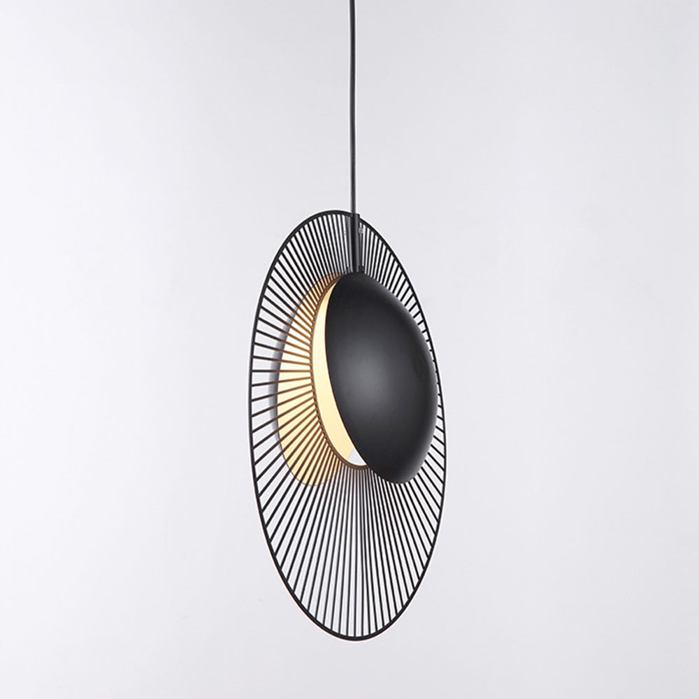 Minimalist Black Metal Pendant Light for Dining Room - Lumpaz