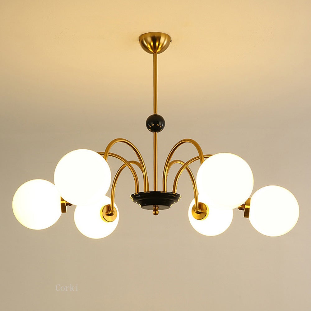 Chrome Chandelier Living Room Lighting Nordic Glass Chandelier - Lumpaz