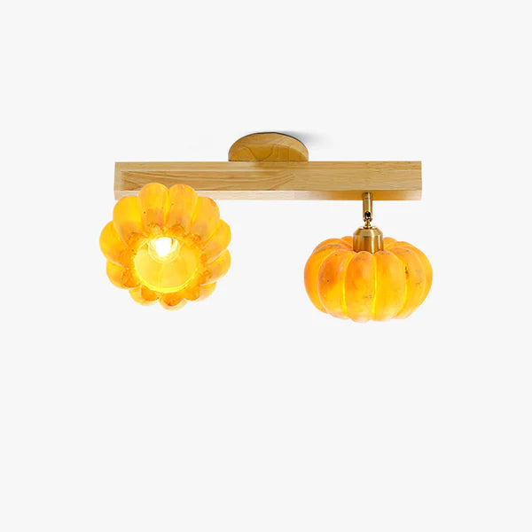 Eco-friendly Yellow Pumpkin Ceiling Lamp - Lumpaz
