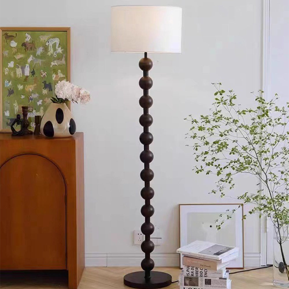 Medieval Wooden Barbell Floor Lamp - Lumpaz