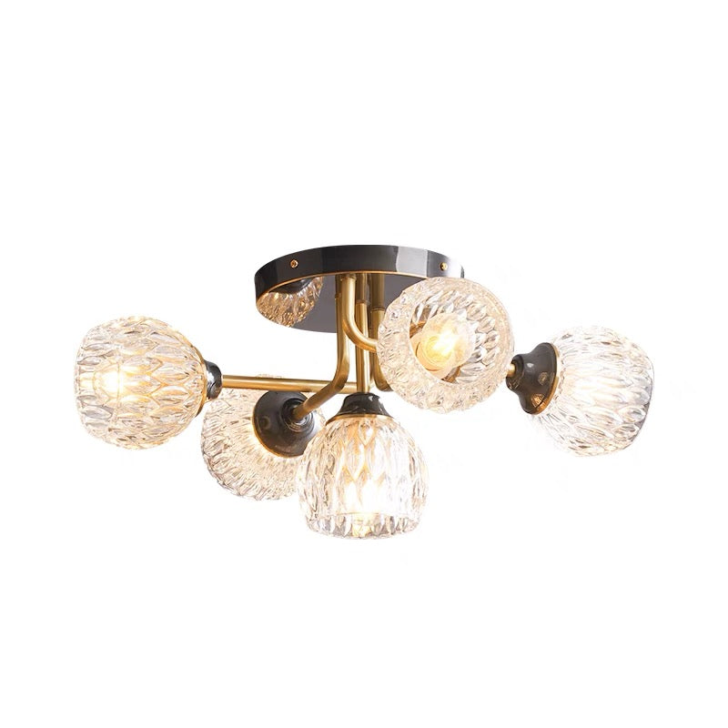 Luxury Copper Semi Flush Ceiling Light - Lumpaz