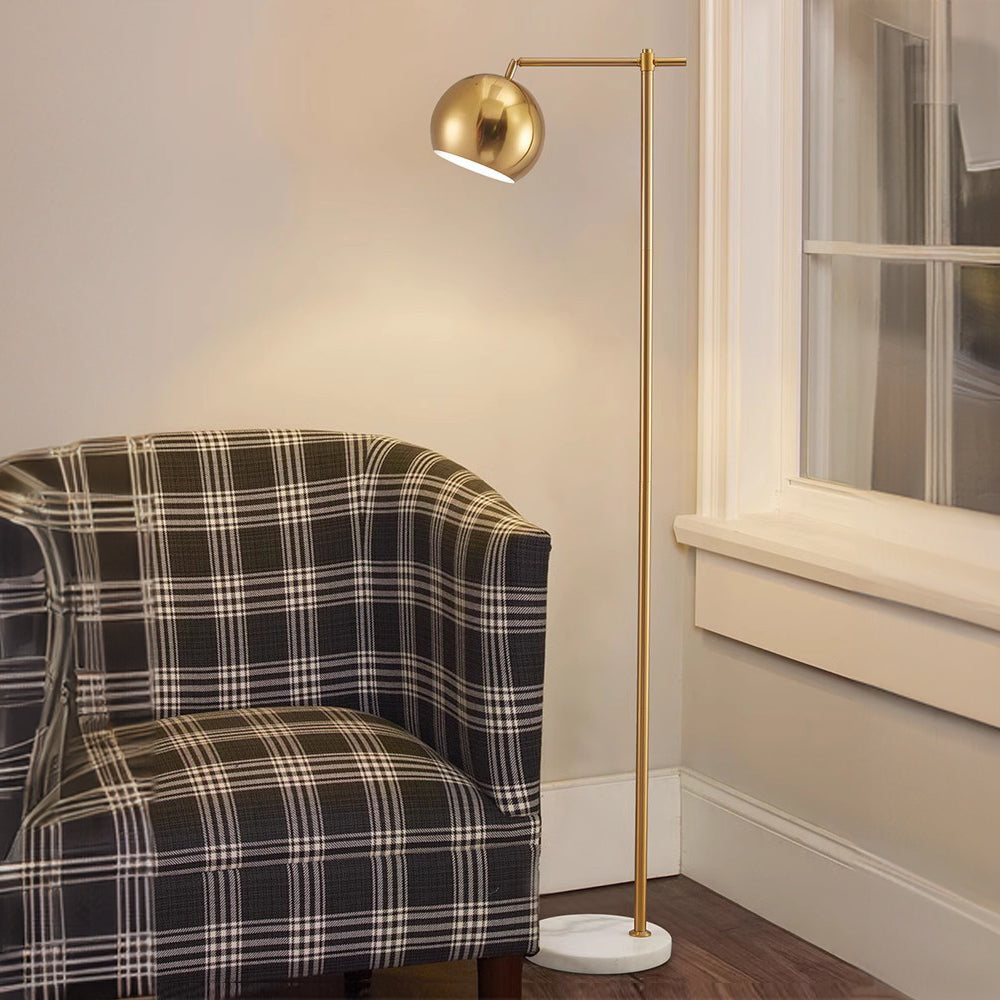 Modern Dome Metal Gold Floor Lamp - Lumpaz