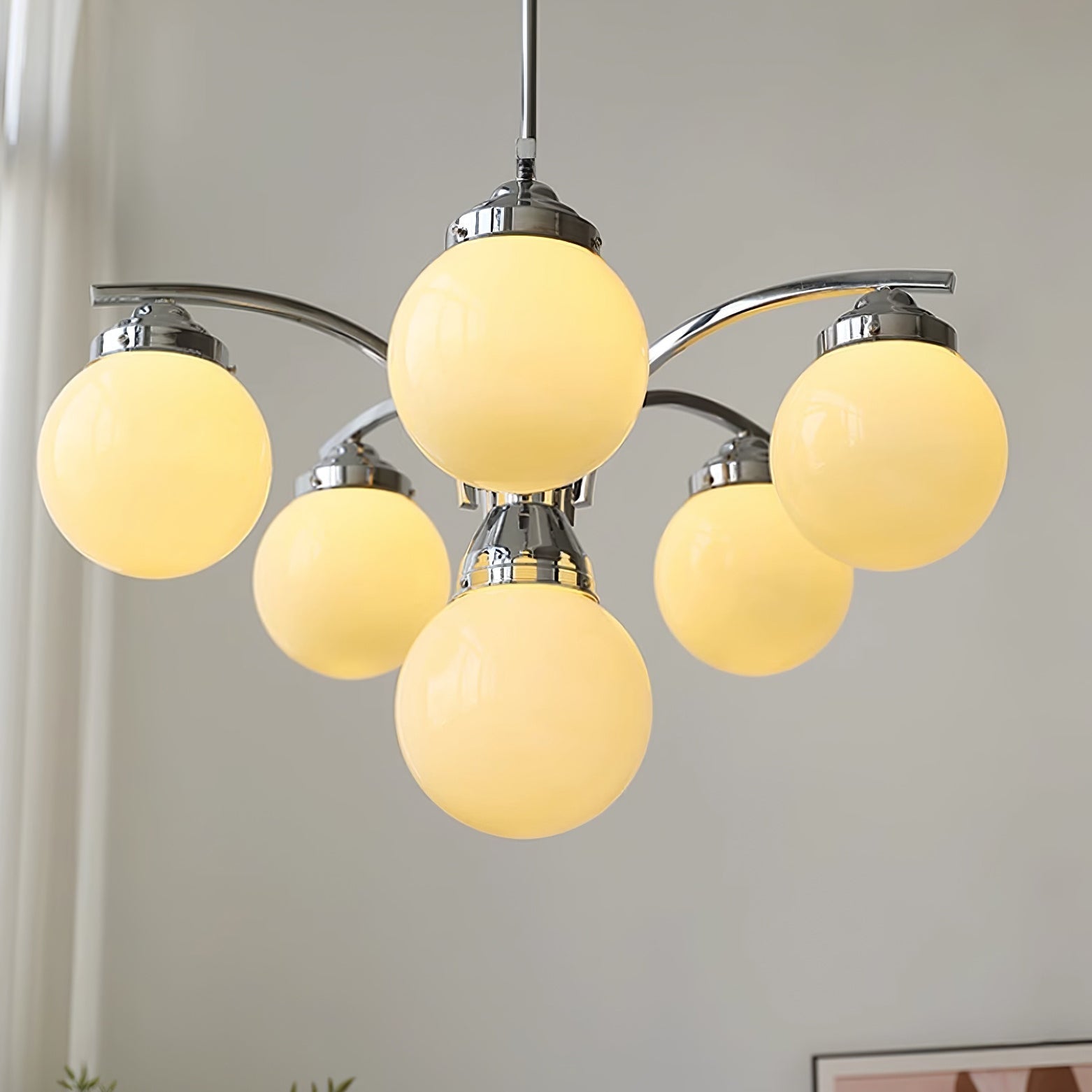 Retro Salamanca Round Glass Chandelier Lights - Lumpaz