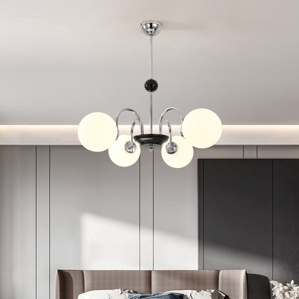 Chrome Chandelier Living Room Lighting Nordic Glass Chandelier - Lumpaz