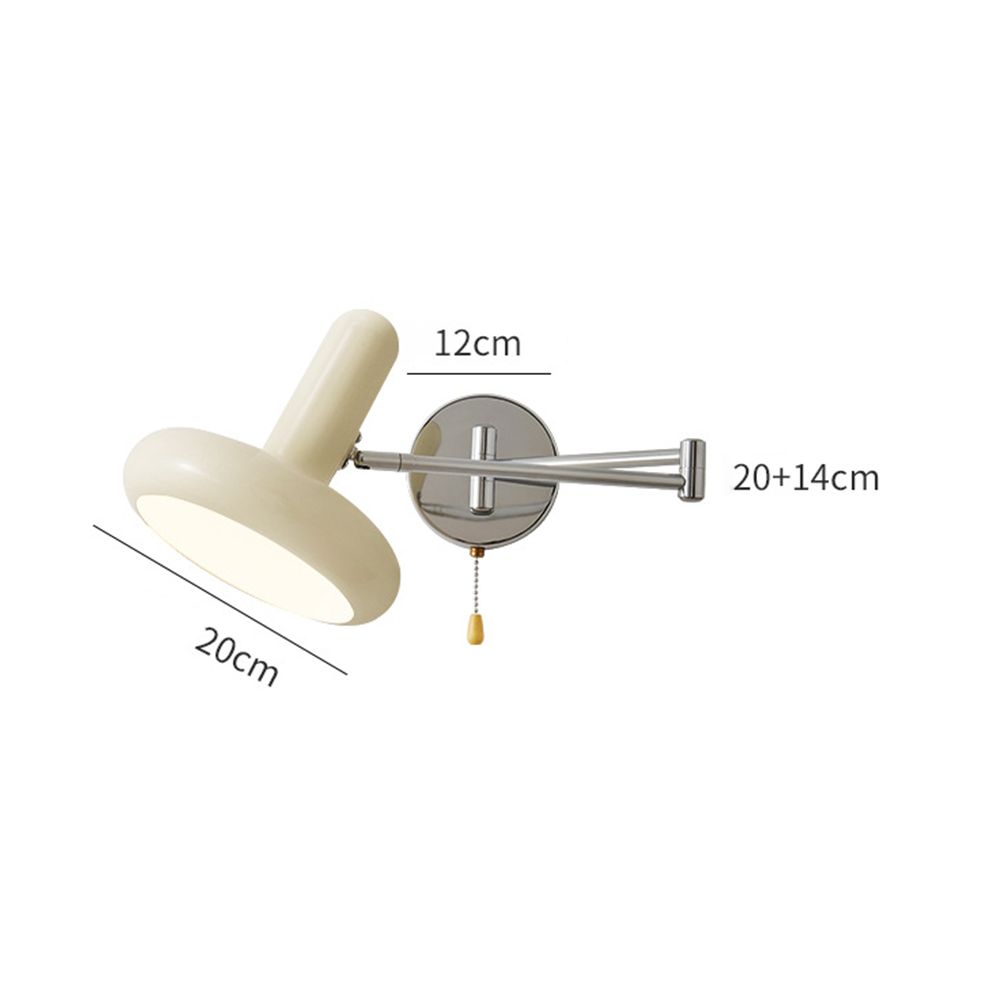 Retro Capsule White Swing Arm Wall Lamp - Lumpaz