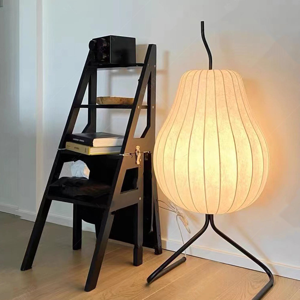 Pear Silk Floor Lamp For Living Room - Lumpaz