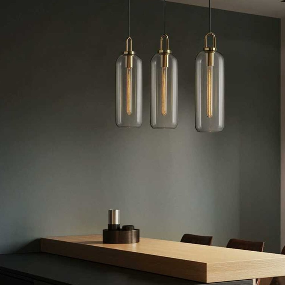 Modern Glass Living Room Pendant Light - Lumpaz