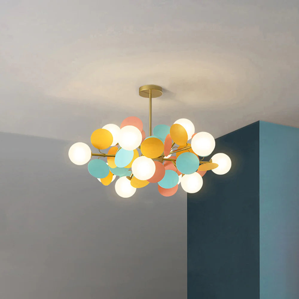 Nordic Multicolored Flower Branch Living Room Chandelier - Lumpaz