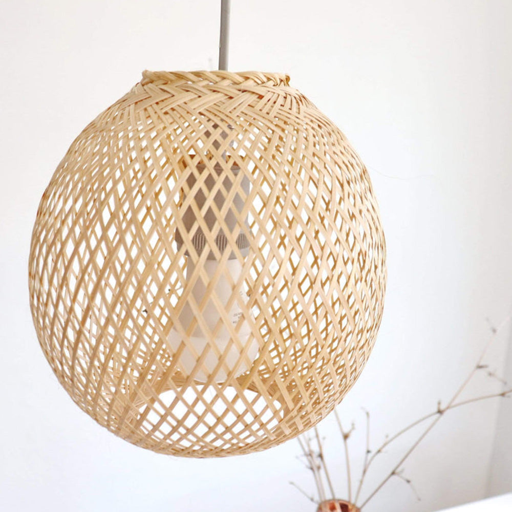 Round Modern Basket Pendant Light For Living Room - Lumpaz