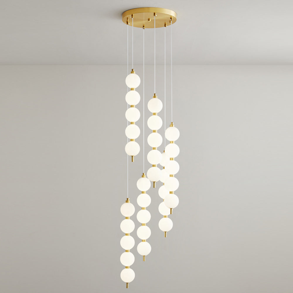 Contemporary LED White Ball Pendant Light - Lumpaz