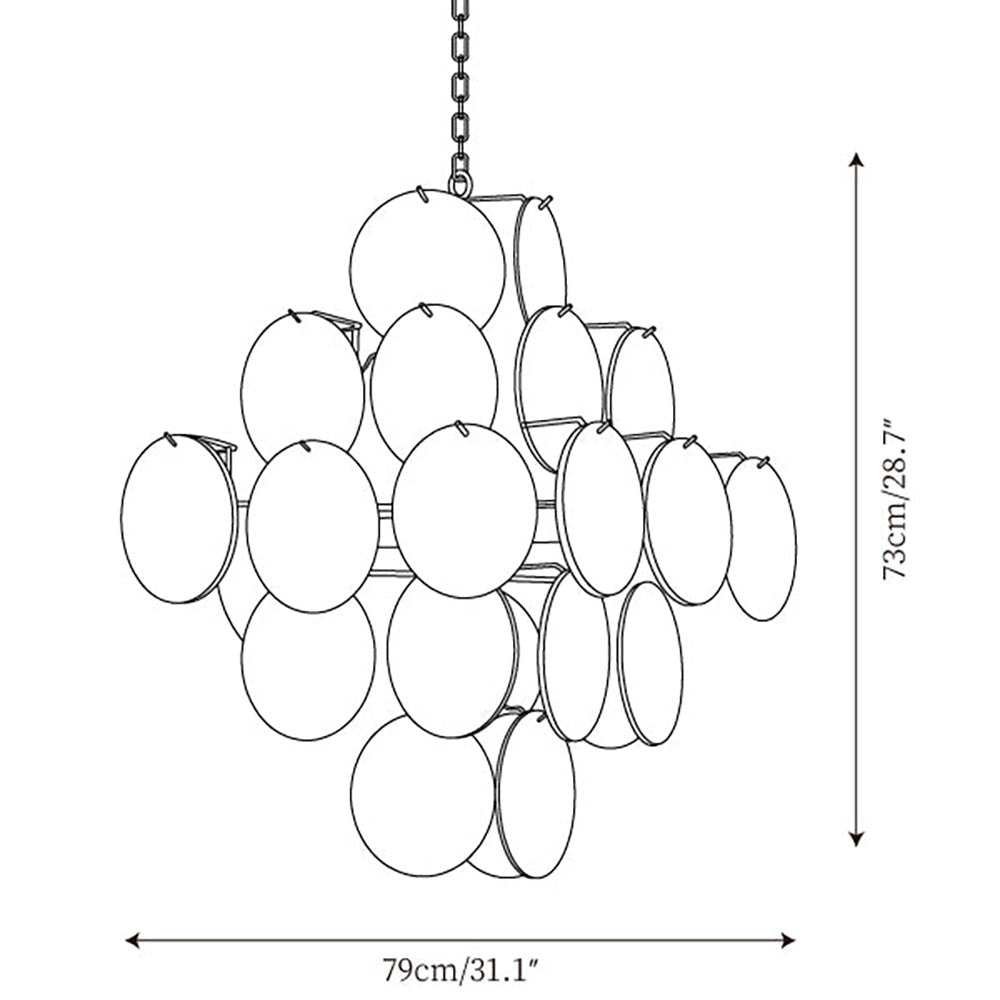Pink Murano Glass Chandelier for Living Room - Lumpaz