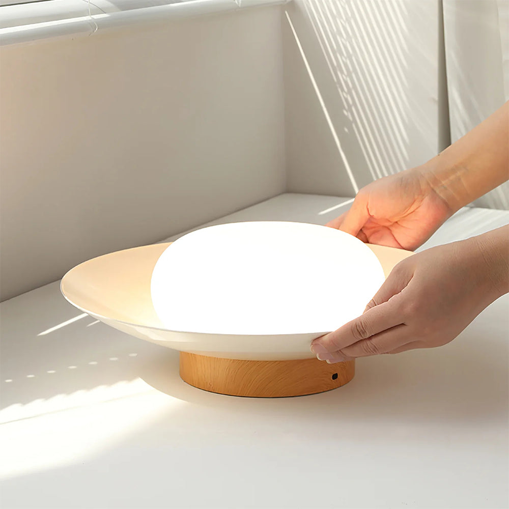 Cream Round White Ceiling Light - Lumpaz