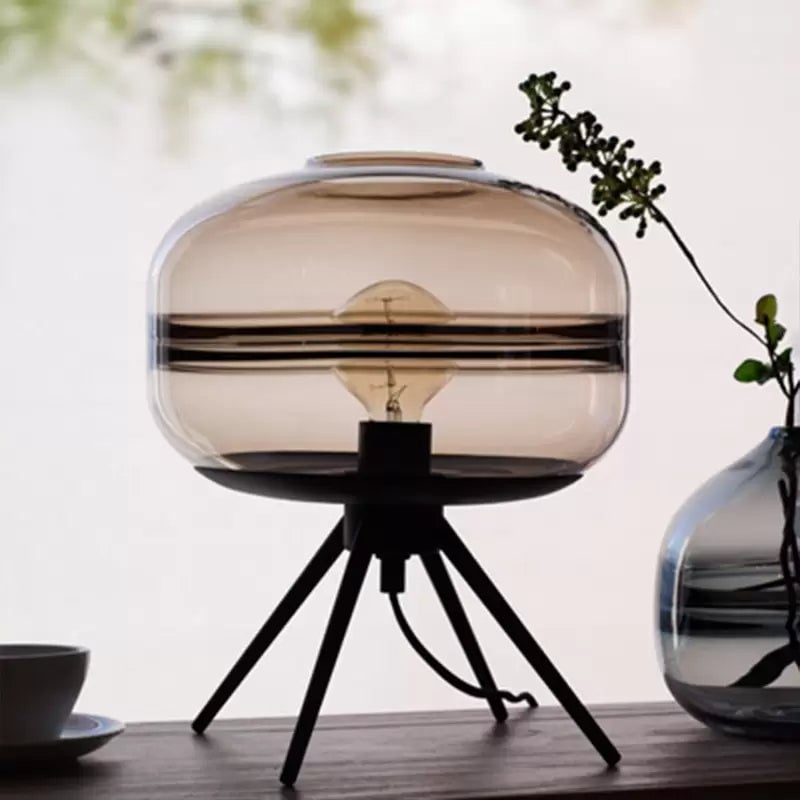 Modern Designer Glass Shade Table Lamp - Lumpaz