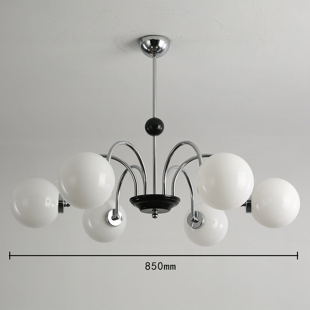 Chrome Chandelier Living Room Lighting Nordic Glass Chandelier - Lumpaz