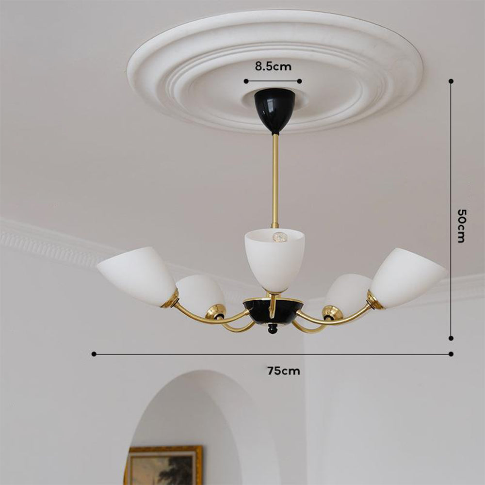 Medieval Modern Simple Black Bedroom Chandelier - Lumpaz