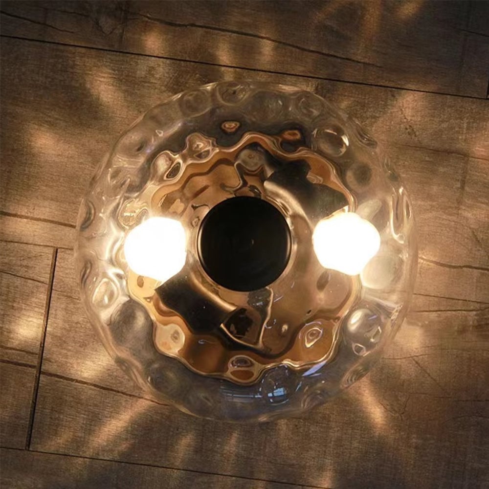 Farmhouse 2-Light Glass Shade Ceiling Light - Lumpaz