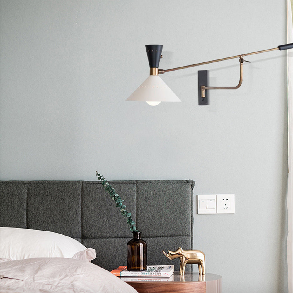 Modern Metal Cone Shade Wall Lamp - Lumpaz