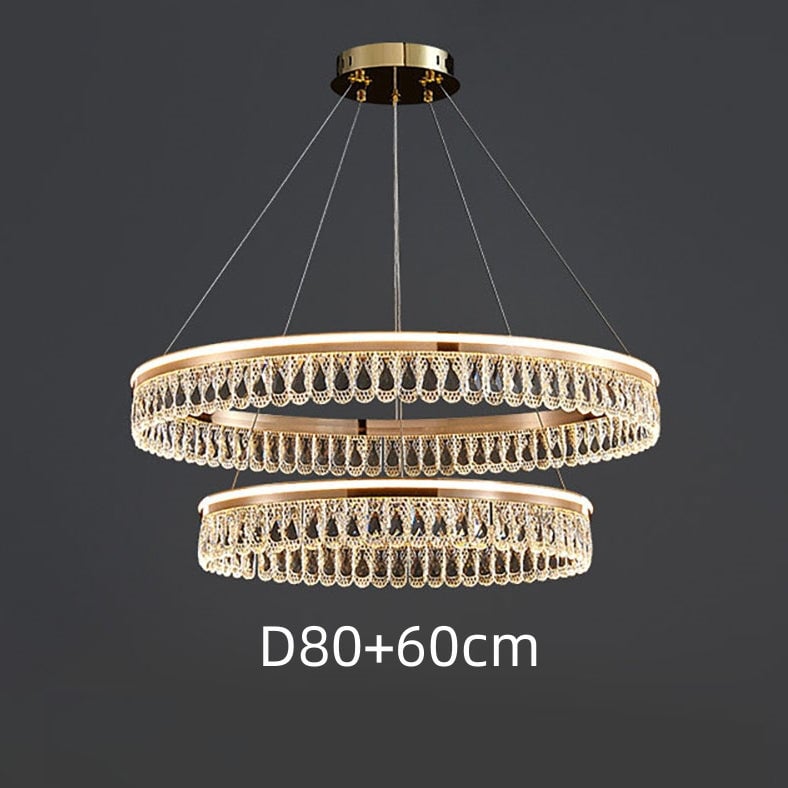 Luxury Large Crystal Ring Chandelier - Lumpaz