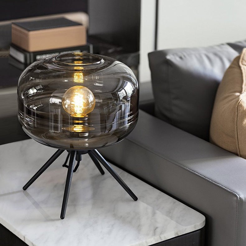 Modern Designer Glass Shade Table Lamp - Lumpaz