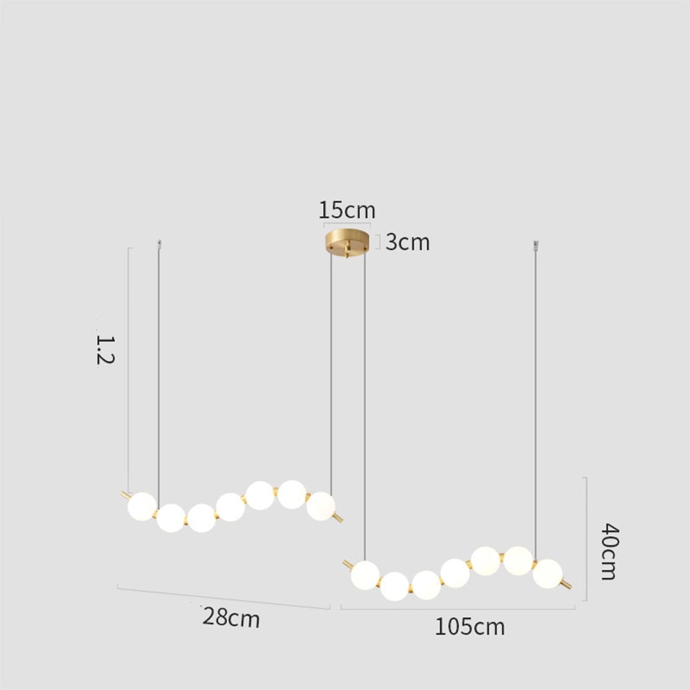 Creative Necklace String White Ball LED Pendant Lights - Lumpaz