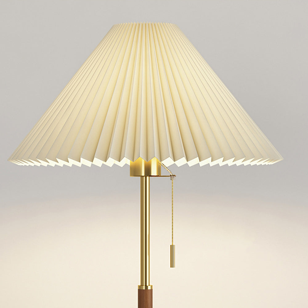 Vintage Pleated Metal Standing Lamp - Lumpaz
