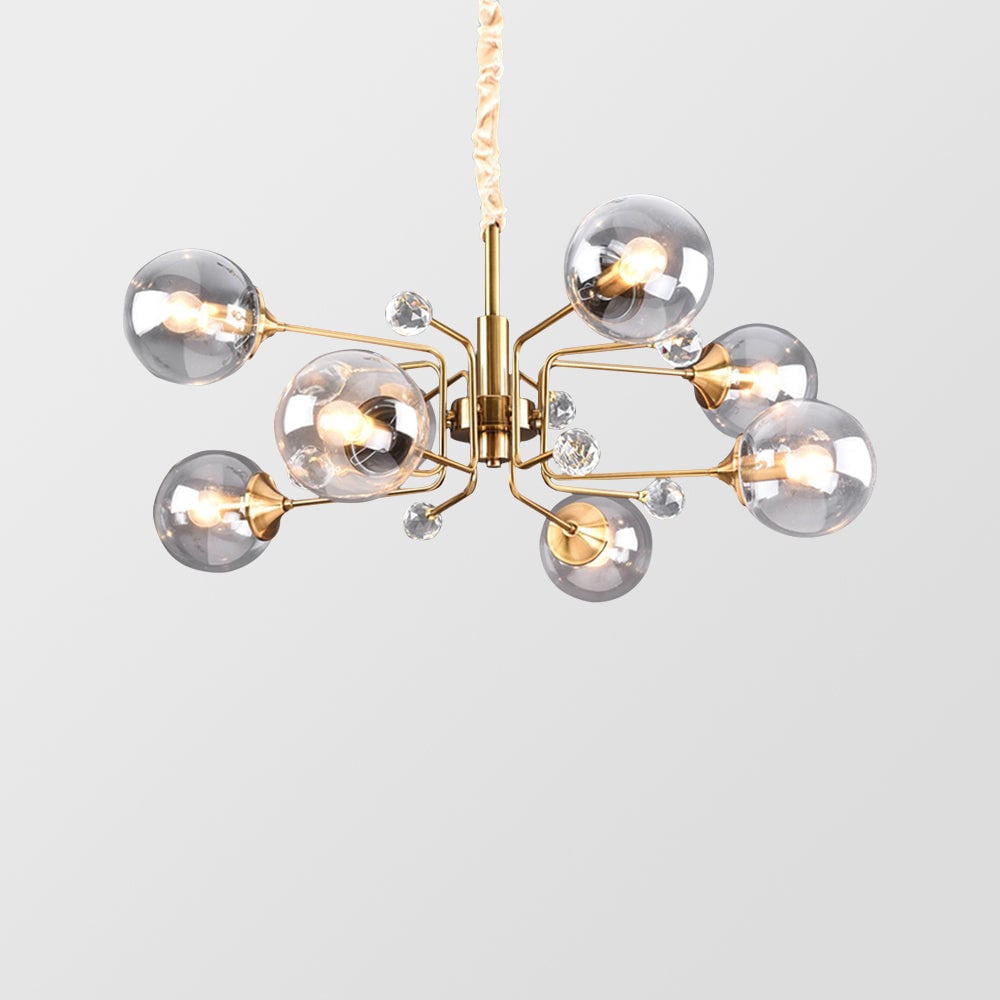 Gold Glass Modern LED chandelier - Lumpaz
