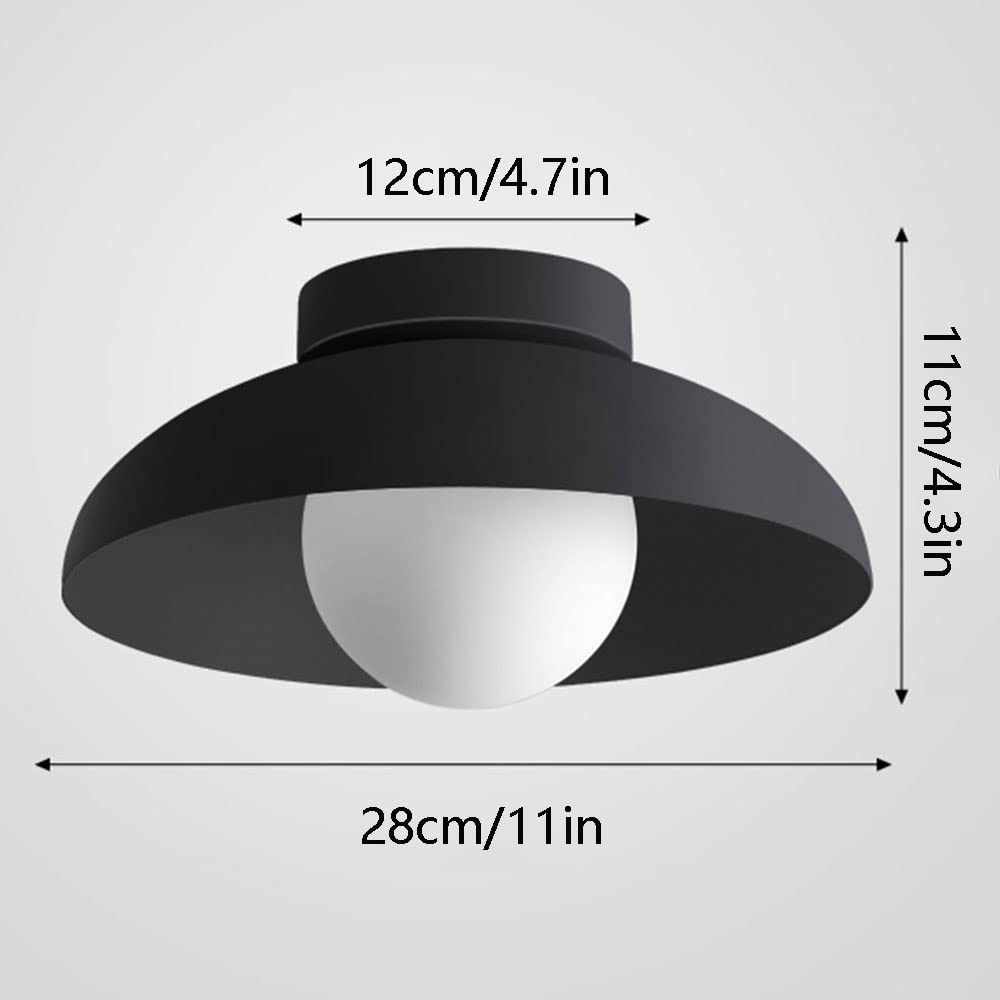 Contemporary Metal Semi Flush Ceiling Light for Hallway - Lumpaz