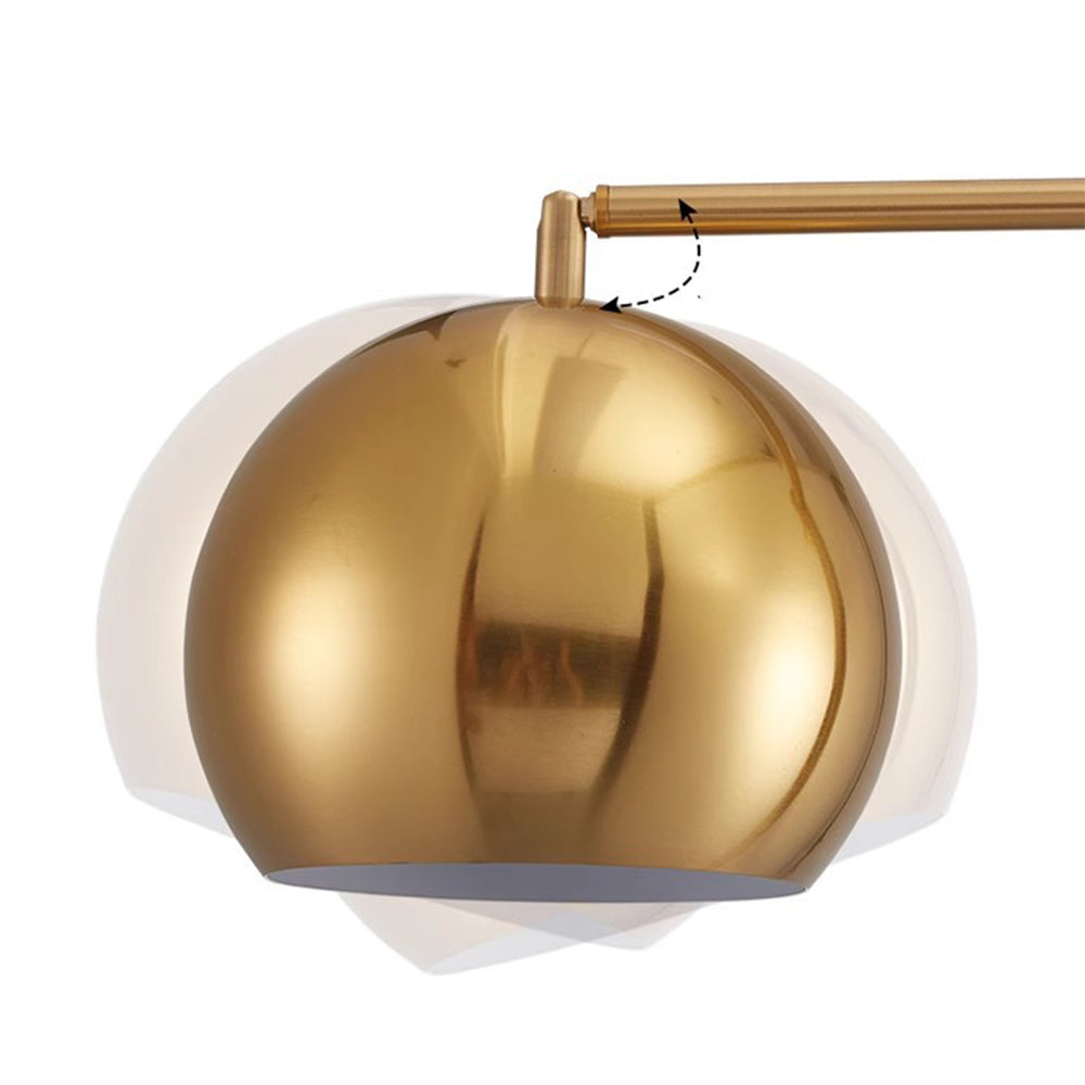 Modern Dome Metal Gold Floor Lamp - Lumpaz