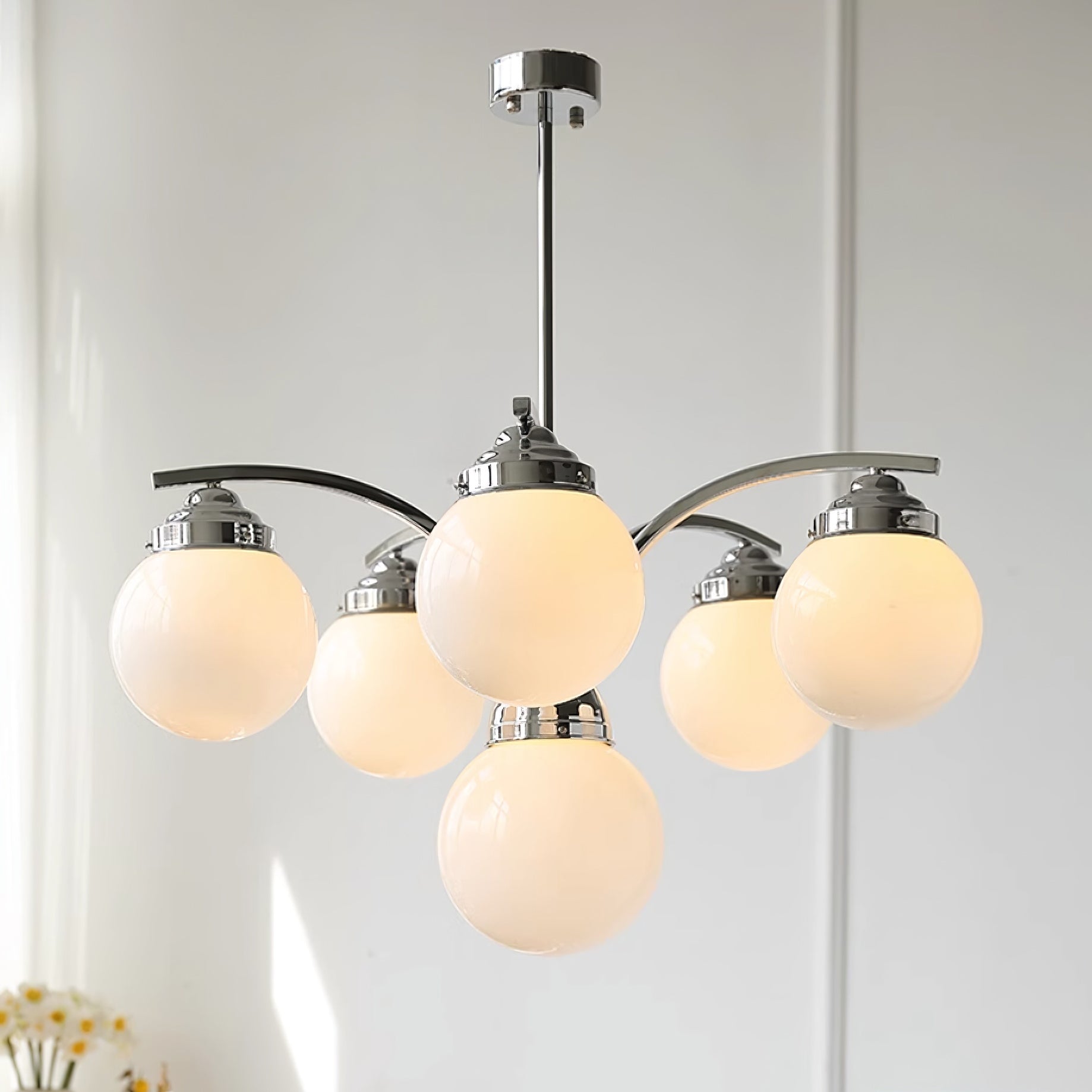Retro Salamanca Round Glass Chandelier Lights - Lumpaz