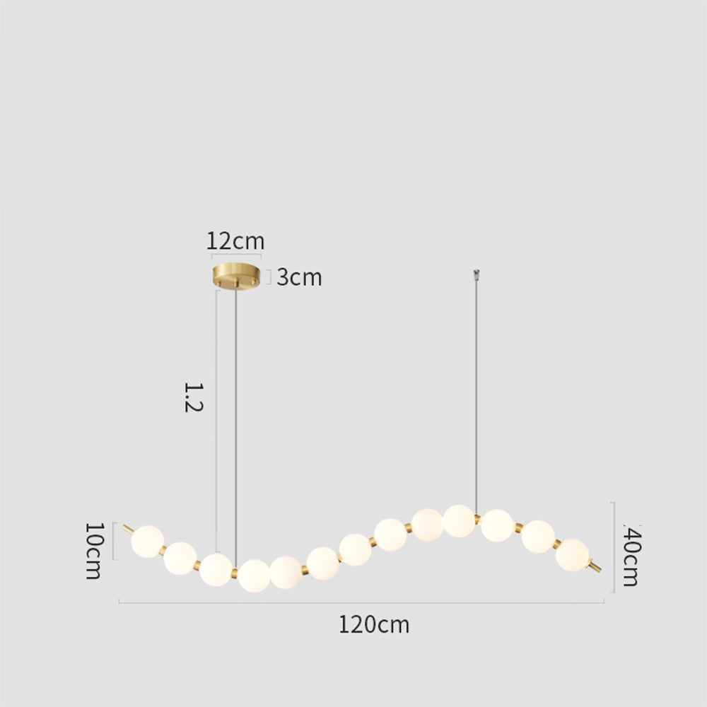 Creative Necklace String White Ball LED Pendant Lights - Lumpaz