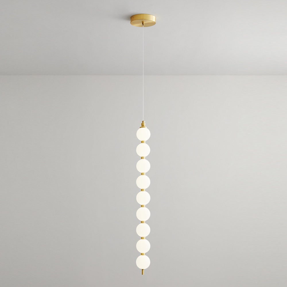 Contemporary LED White Ball Pendant Light - Lumpaz