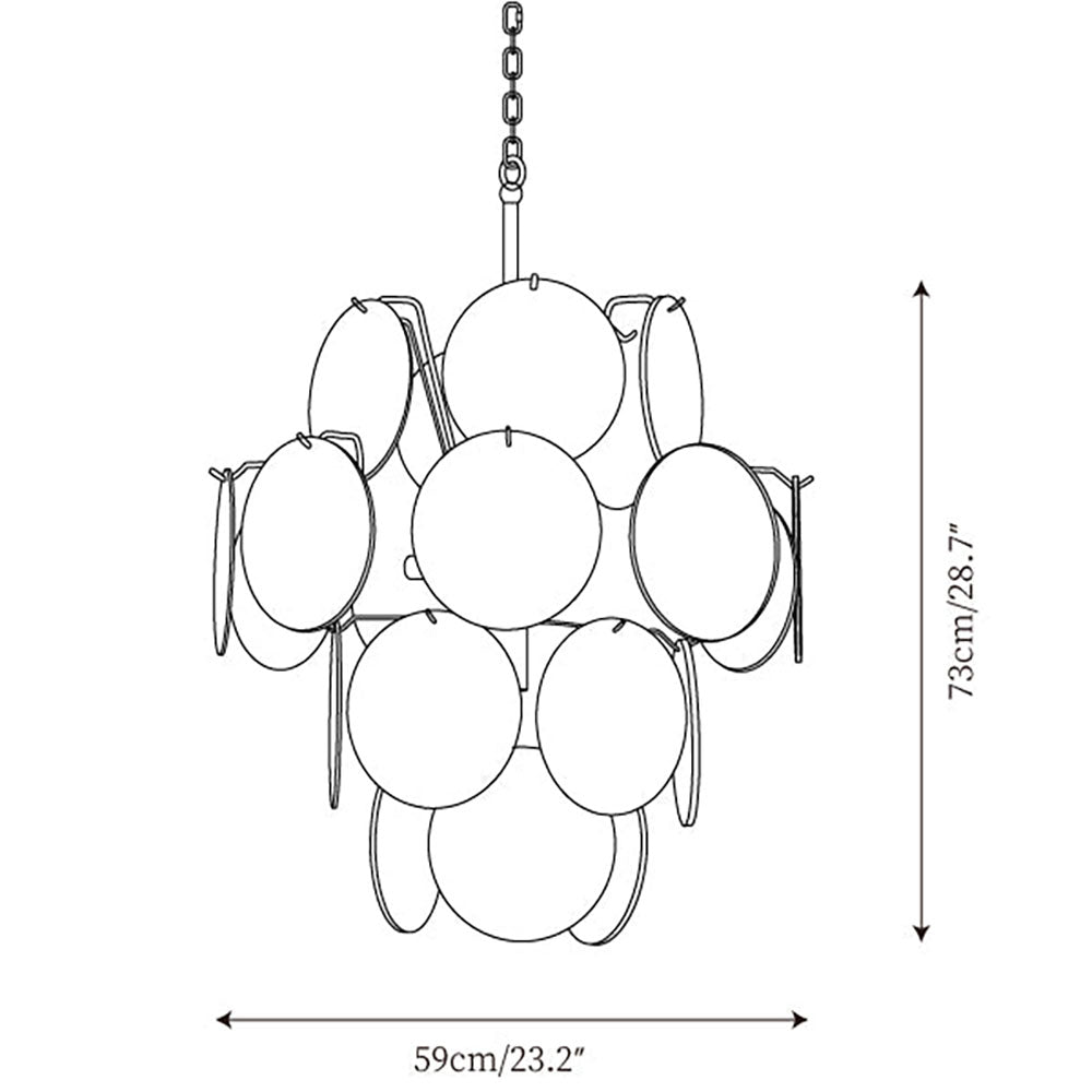 Pink Murano Glass Chandelier for Living Room - Lumpaz