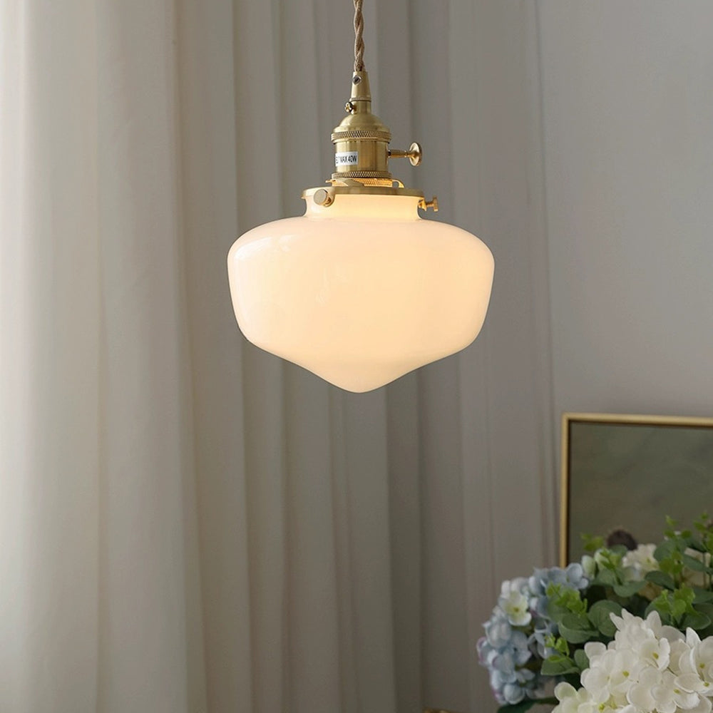 Retro Lantern Glass Pendant Hanging Light - Lumpaz