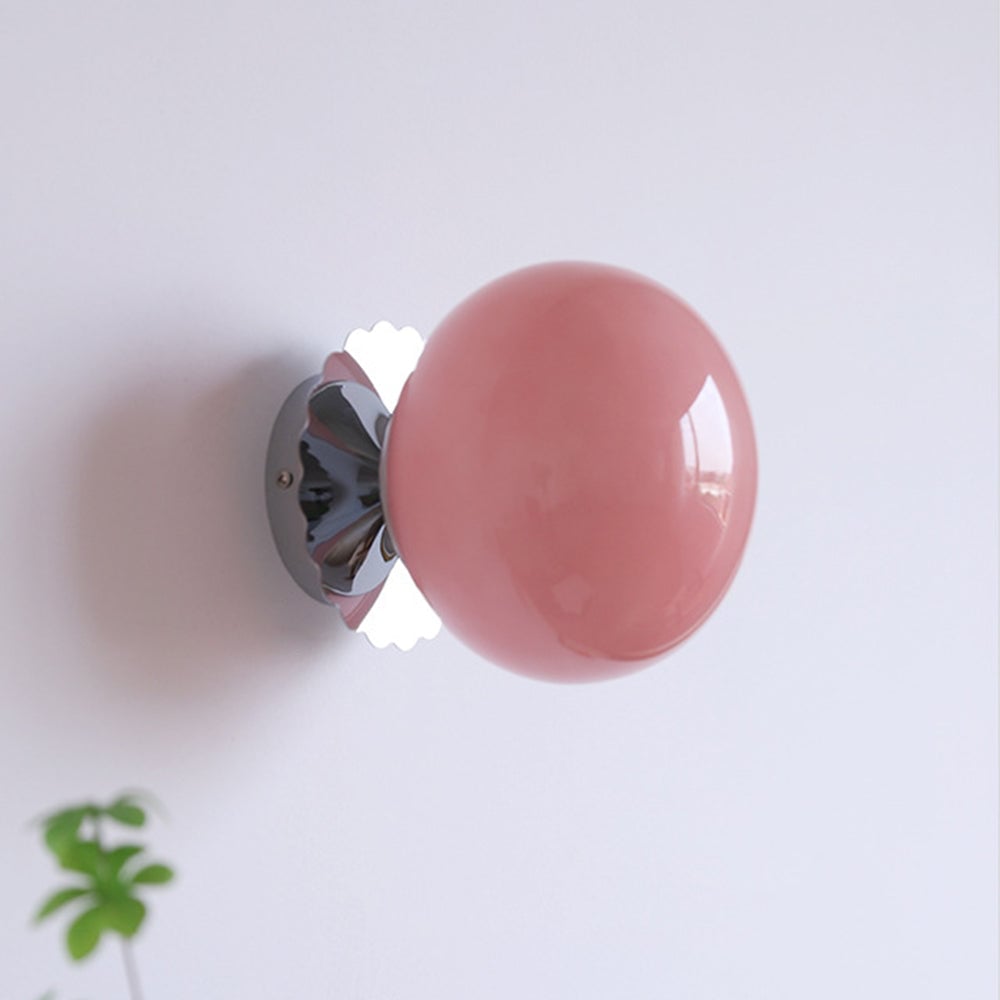 Vintage Glass Round Head Wall Sconce - Lumpaz