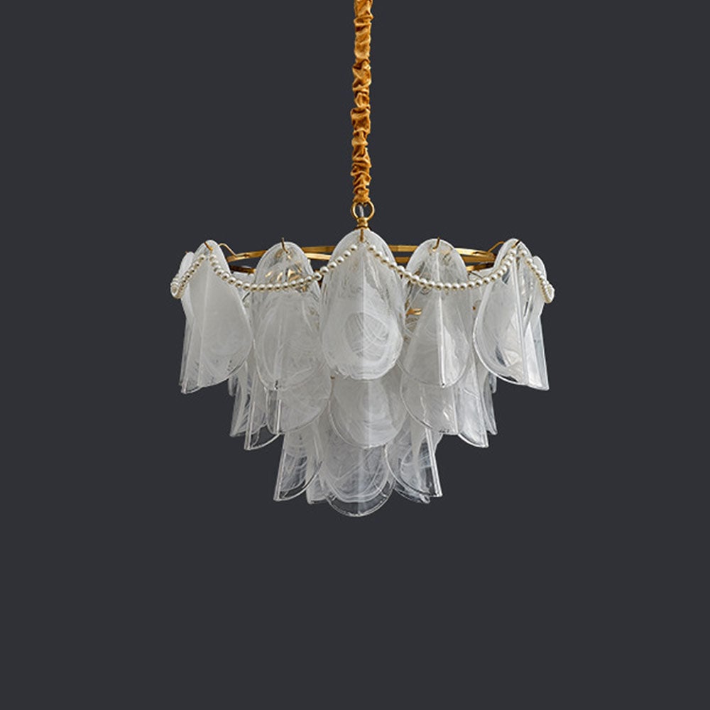 Contemporary Cloud-Inspired Frosted Glass Living Room Chandelier - Lumpaz
