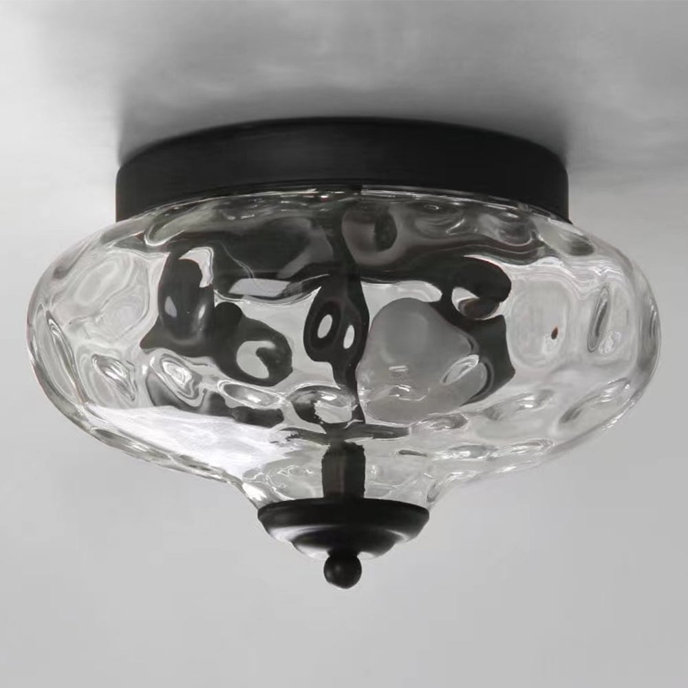 Farmhouse 2-Light Glass Shade Ceiling Light - Lumpaz