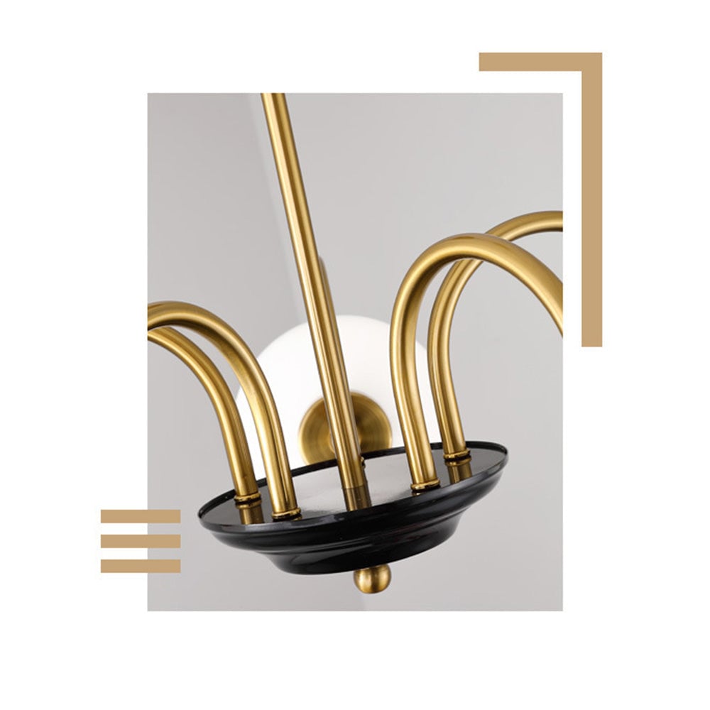 Chrome Chandelier Living Room Lighting Nordic Glass Chandelier - Lumpaz