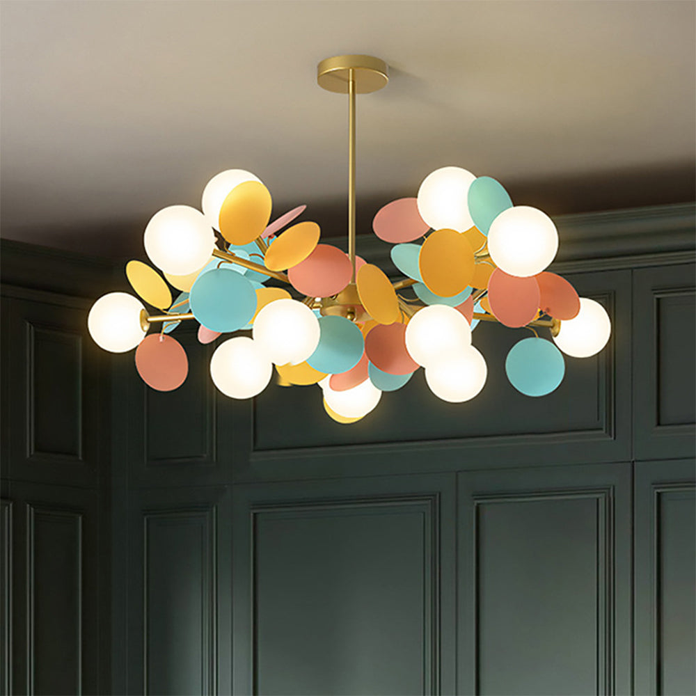 Nordic Multicolored Flower Branch Living Room Chandelier - Lumpaz