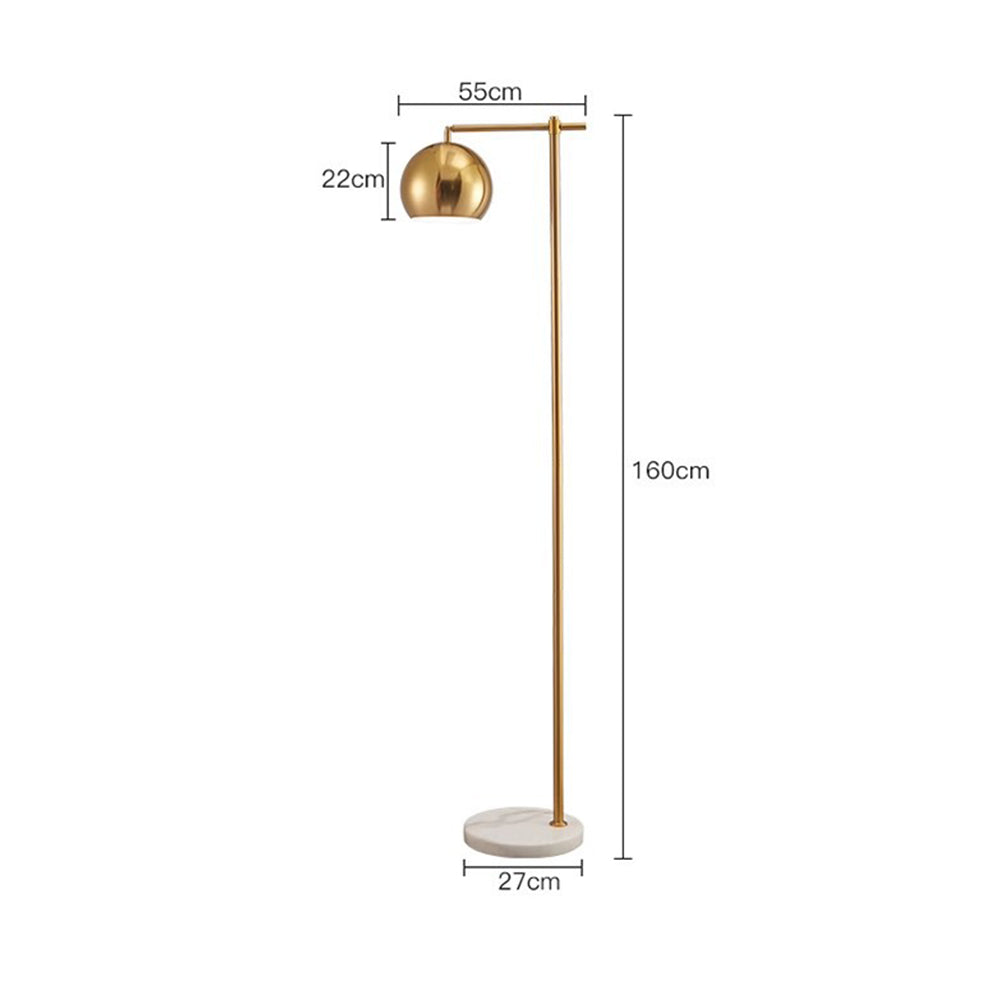 Modern Dome Metal Gold Floor Lamp - Lumpaz