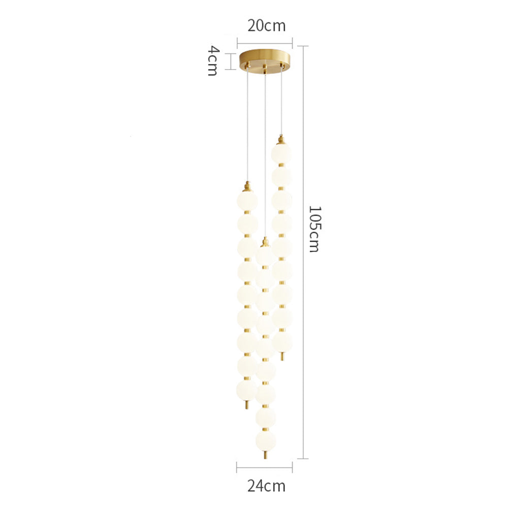 Contemporary LED White Ball Pendant Light - Lumpaz